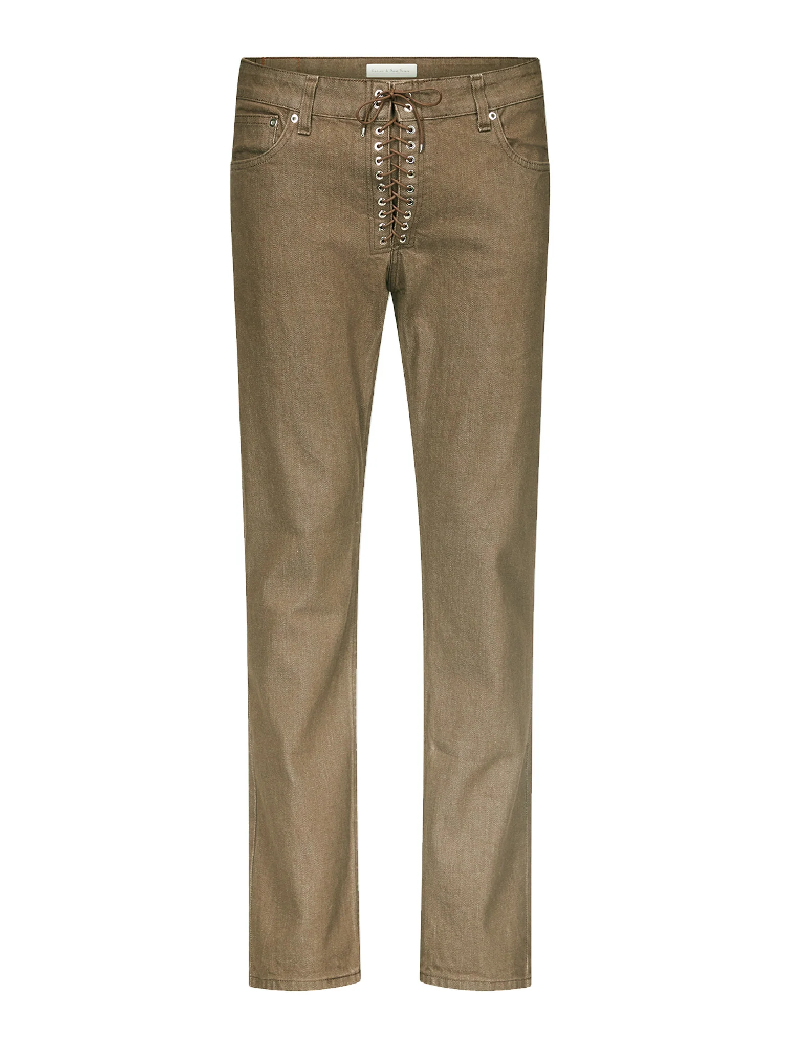 Lace-Up Jeans in Denim