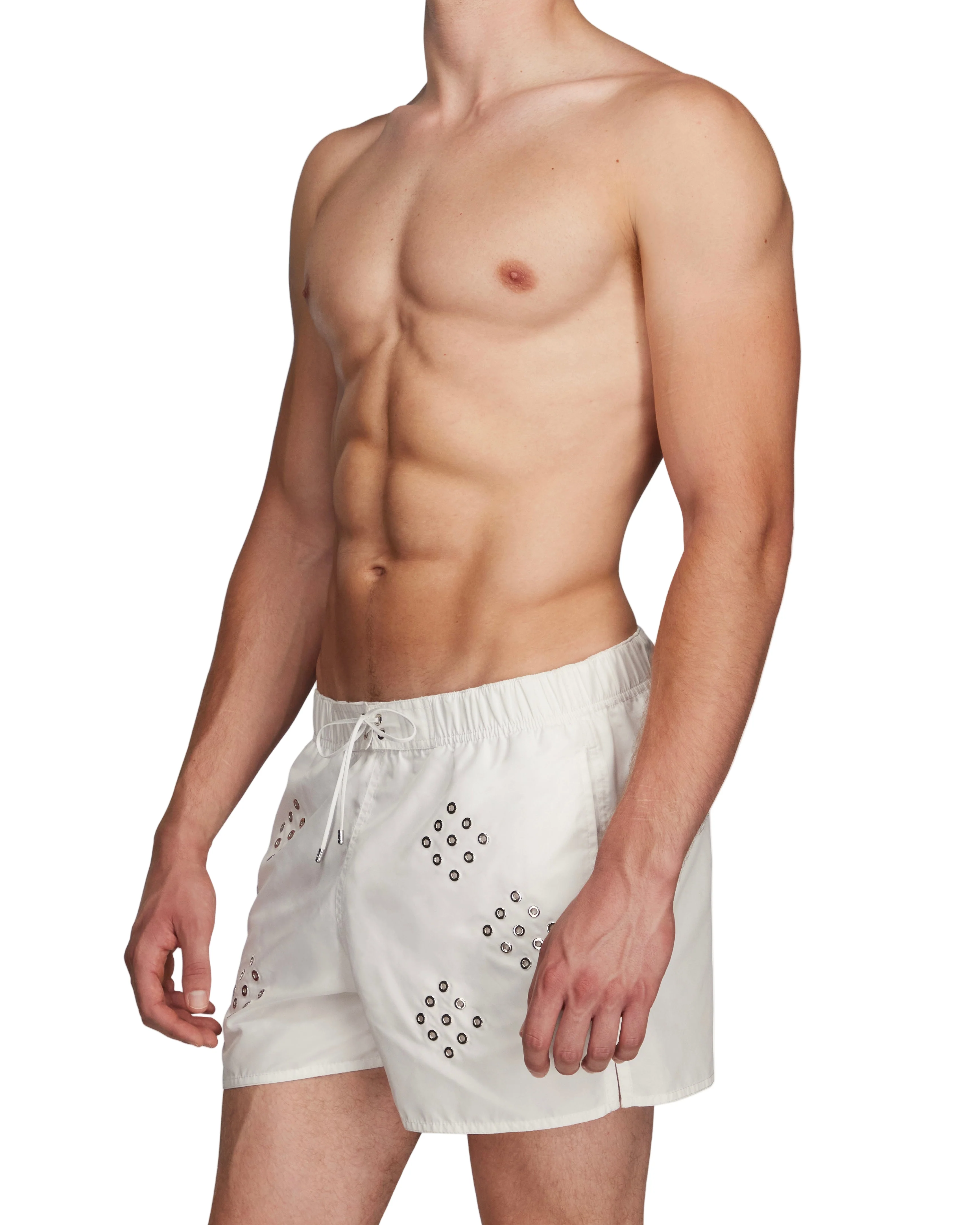 Diamond Eyelet Swim Shorts